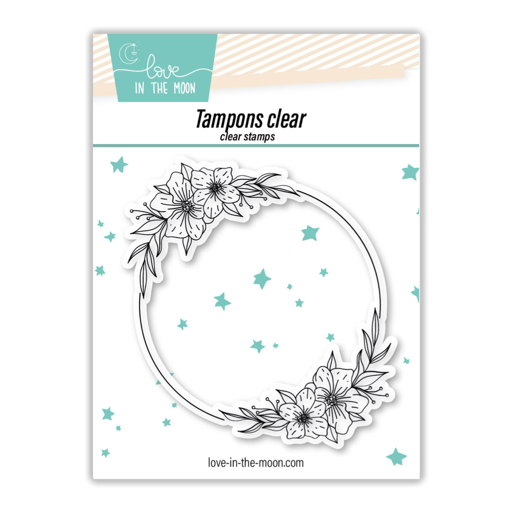 Tampon cadre pour expression de la série STM  "Double Composition Florale"