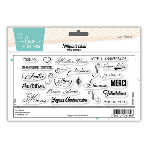 Tampons expressions carterie 1 - 10x21cm