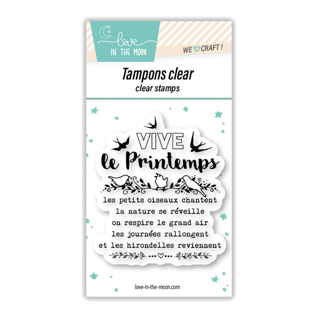 Tampon grande expression "Vive Le Printemps"