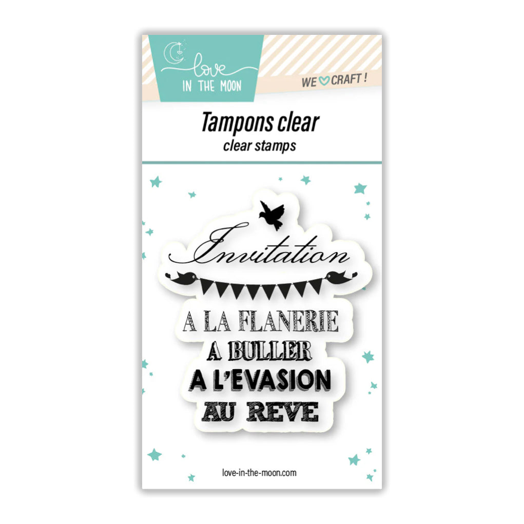 Tampon grande expression "Invitation À La Flanerie"