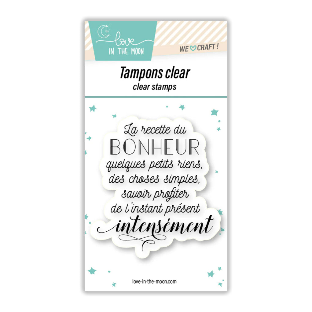 Tampon grande expression "La Recette Du Bonheur"