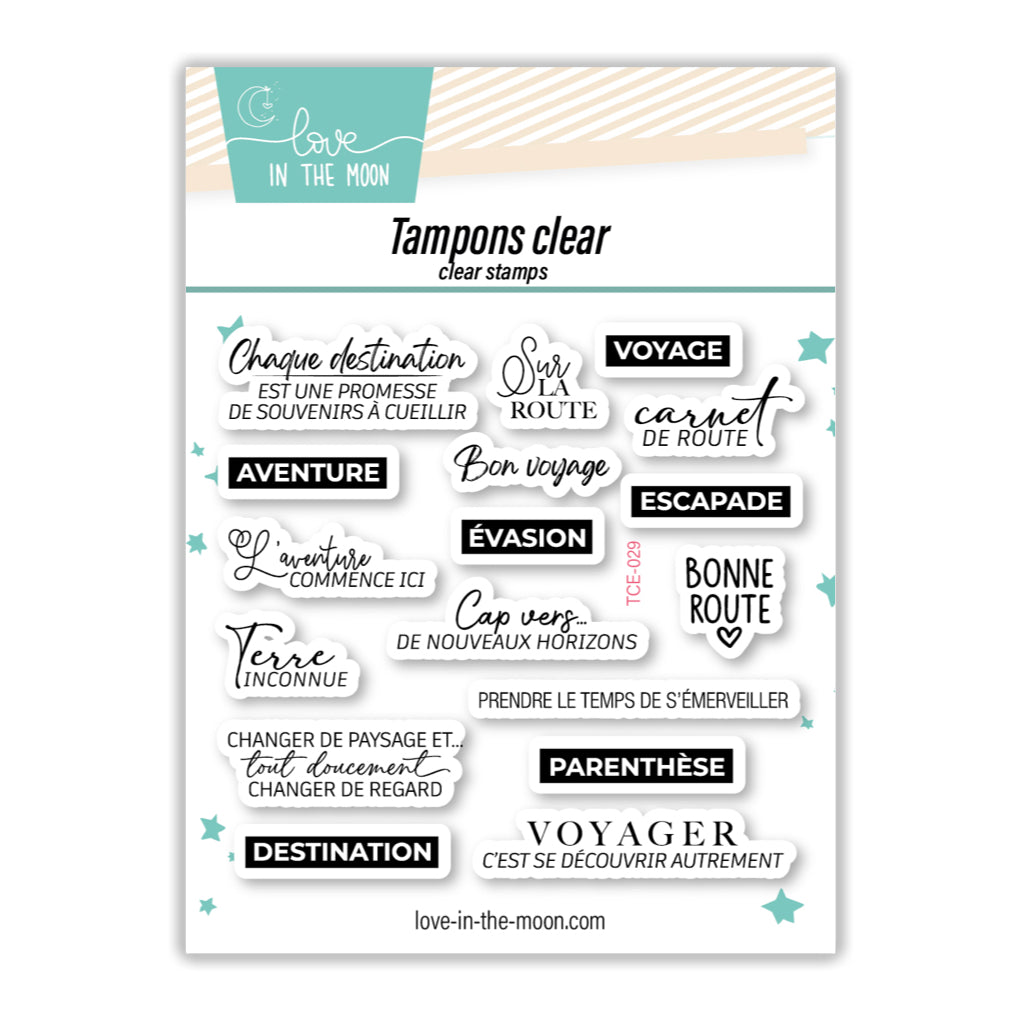 Set De 17 Tampons - Aventure, Escapade - 10X10cm