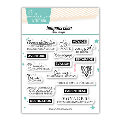 Set De 17 Tampons - Aventure, Escapade - 10X10cm