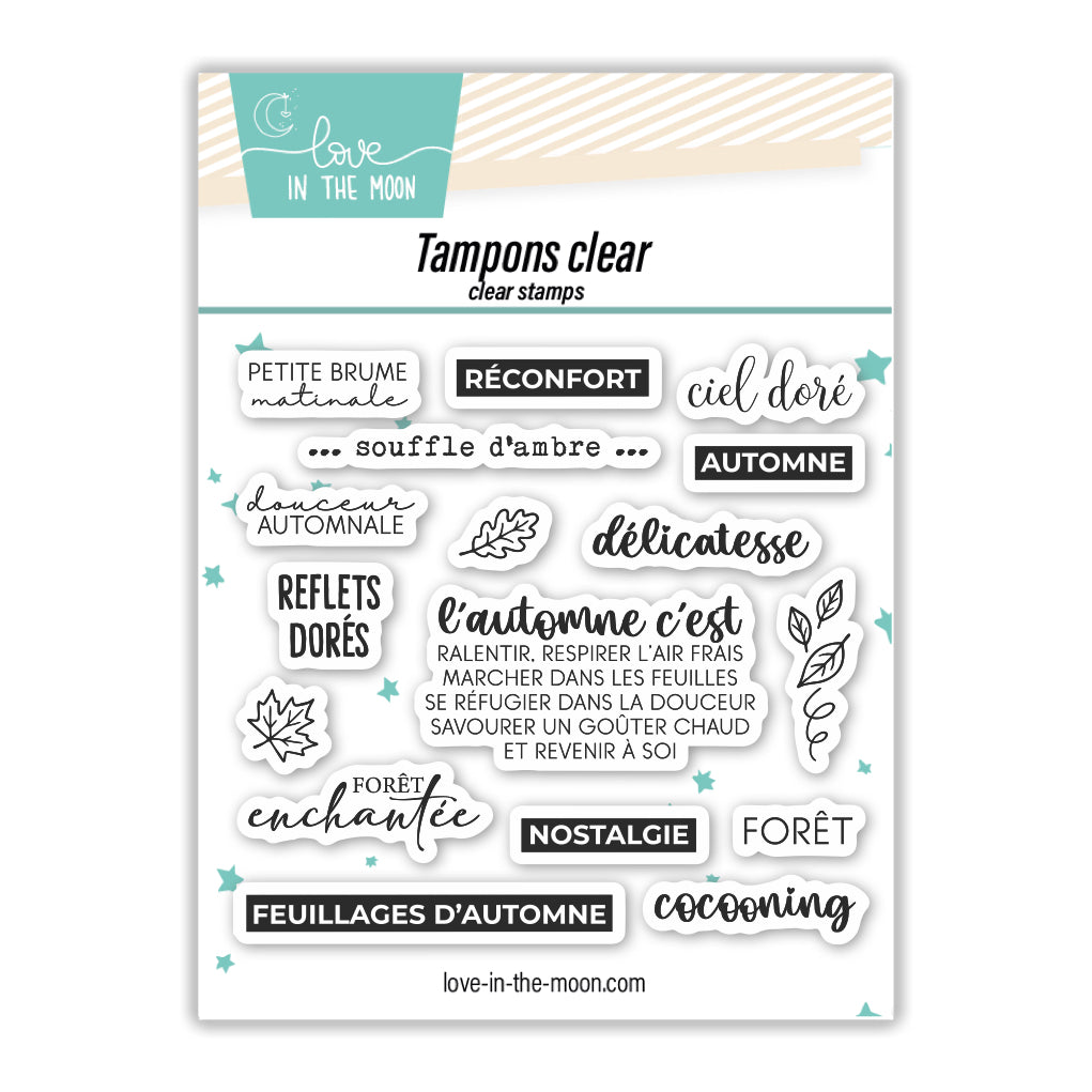 Set De 17 Tampons - Automne, Douceur - 10X10cm