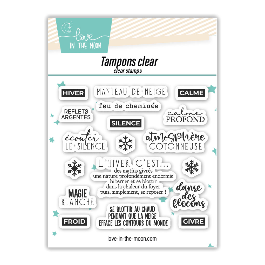 Set De 18 Tampons - Hiver - 10X10cm