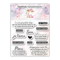 Set de 13 tampons - Amour, je t'aime, mon amour - 10x10cm
