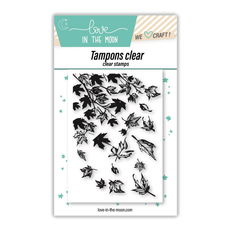 Planche de tampons - Texture feuilles au vent - Love in the Moon