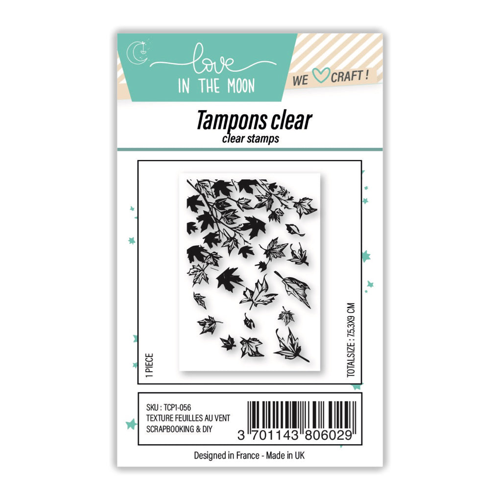Planche de tampons - Texture feuilles au vent - Love in the Moon