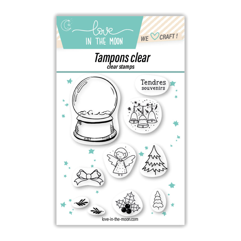 Planche de tampons - Boule de neige combinable - Love in the Moon