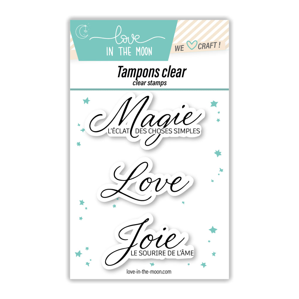 Tampon clear "Magie Love Et Joie"