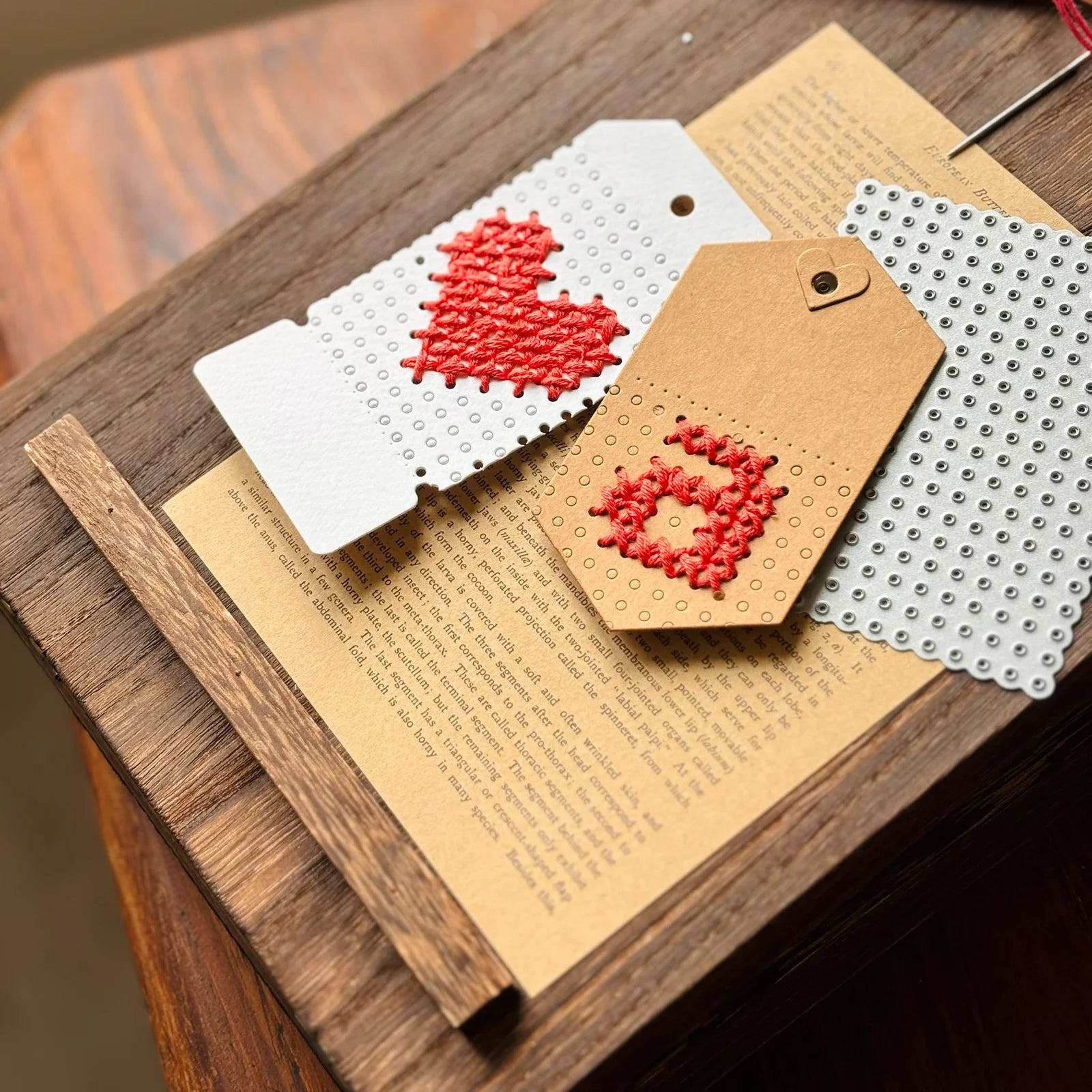 Dies grille de broderie & fils