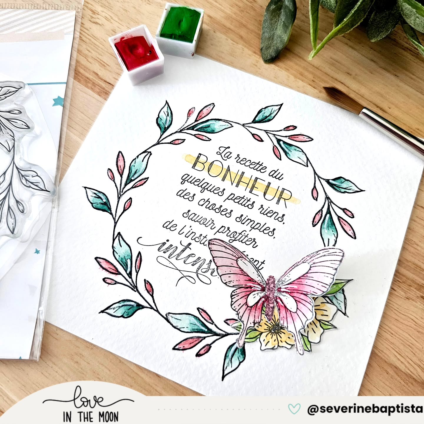 Tampon grande expression "La Recette Du Bonheur"