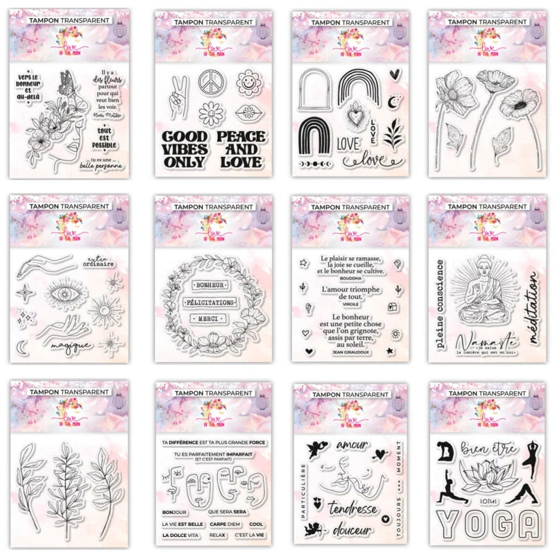 Lot de 12 tampons 10x10cm -ZEN