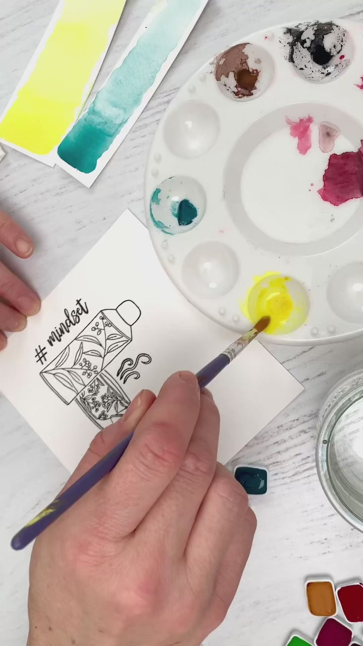 Planche de tampons - Flow Mindset & Mood - 10x10cm