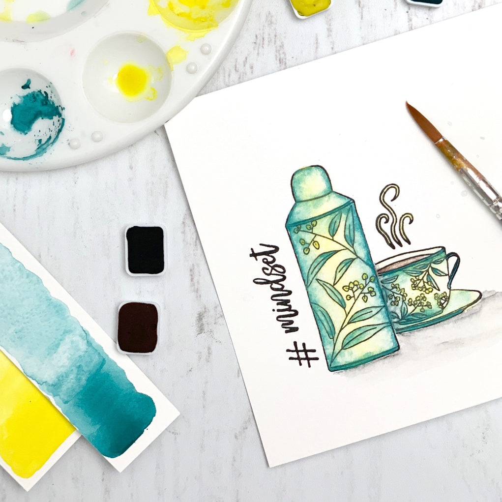 Planche de tampons - Flow Mindset & Mood - 10x10cm